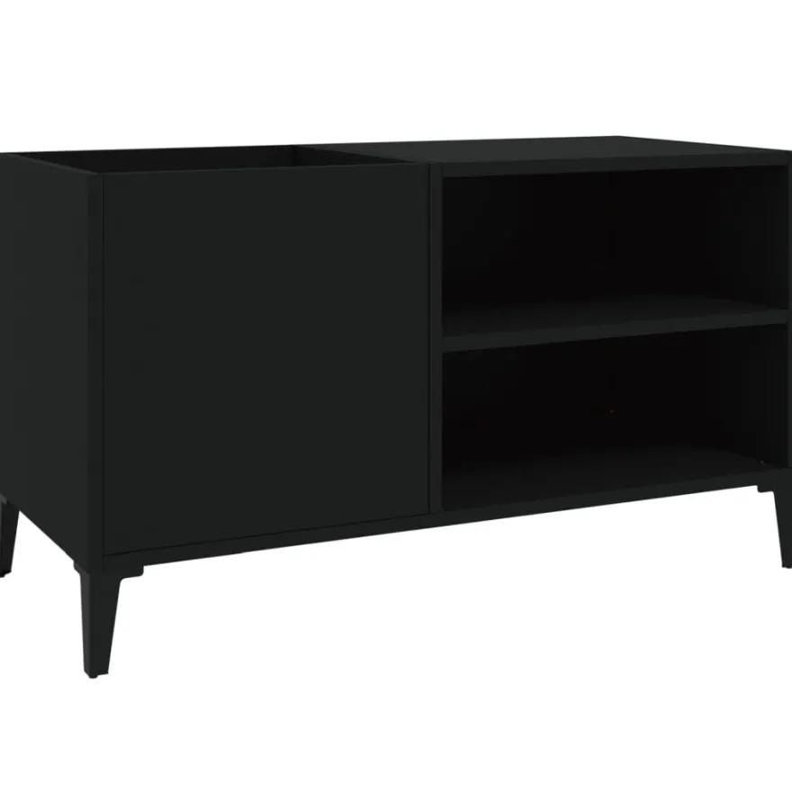 Säilytyskaappi LP-levyille musta 84,5x38x48 cm tekninen puu (31950)
