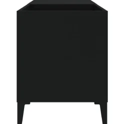 Säilytyskaappi LP-levyille musta 84,5x38x48 cm tekninen puu (31950)