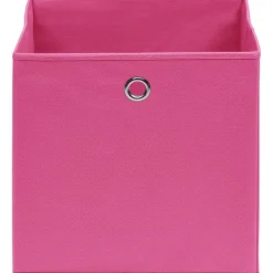 Säilytyslaatikot 4 kpl kuitukangas 28x28x28 cm pinkki