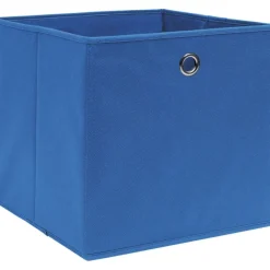 Säilytyslaatikot 10 kpl kuitukangas 28x28x28 cm sininen