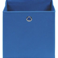 Säilytyslaatikot 10 kpl kuitukangas 28x28x28 cm sininen