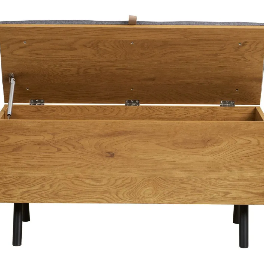 Säilytyspenkki House Nordic Barco, 92x33x48cm, ruskea/harmaa