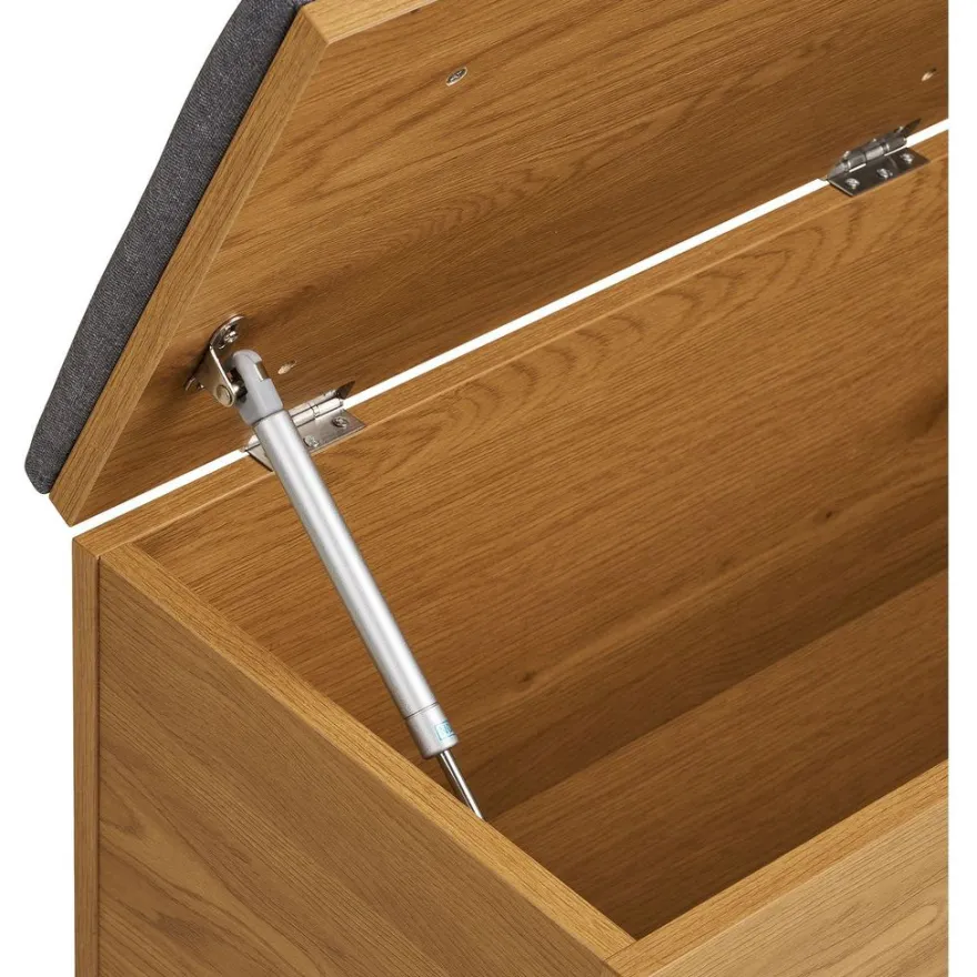 Säilytyspenkki House Nordic Barco, 92x33x48cm, ruskea/harmaa