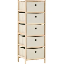 Säilytysteline 5 kangaskorilla setripuu beige