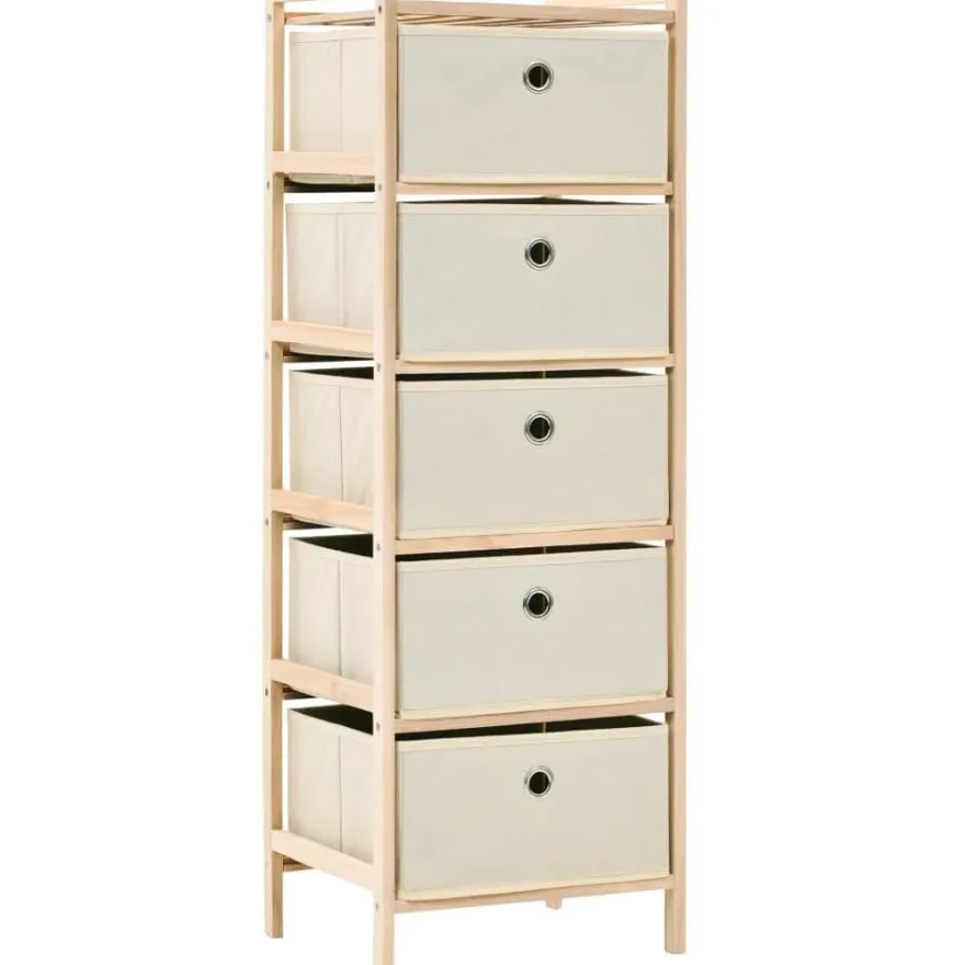 Säilytysteline 5 kangaskorilla setripuu beige