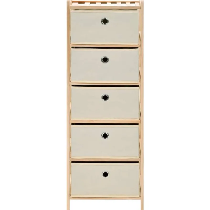 Säilytysteline 5 kangaskorilla setripuu beige