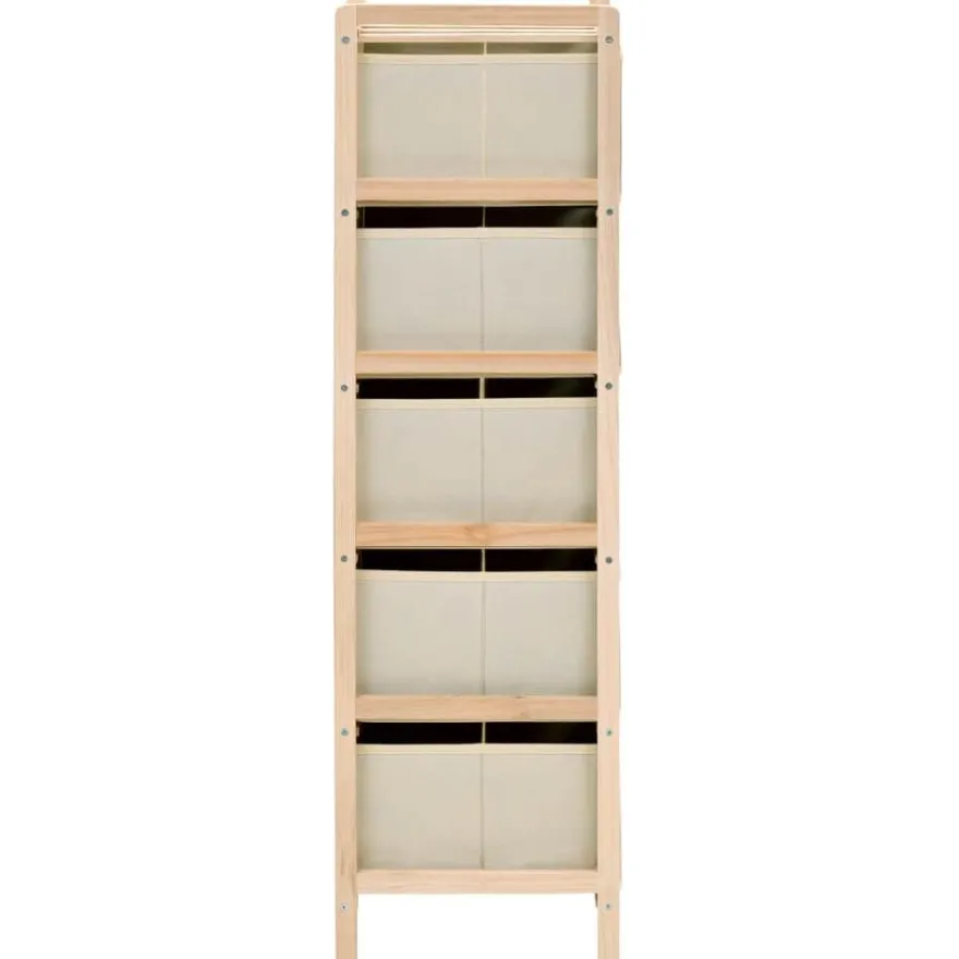 Säilytysteline 5 kangaskorilla setripuu beige