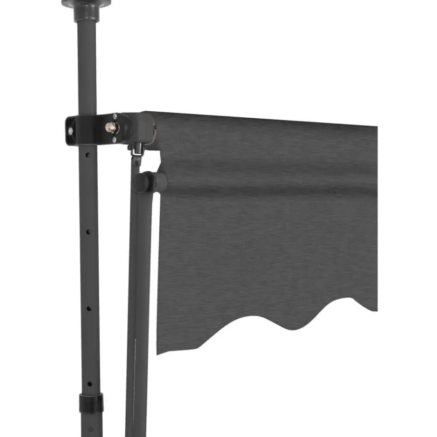 Sisäänkelattava markiisi ledillä 150 cm antrasiitti