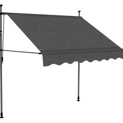 Sisäänkelattava markiisi ledillä 150 cm antrasiitti