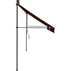 Sisäänkelattava markiisi ledillä 400 cm oranssi ja ruskea