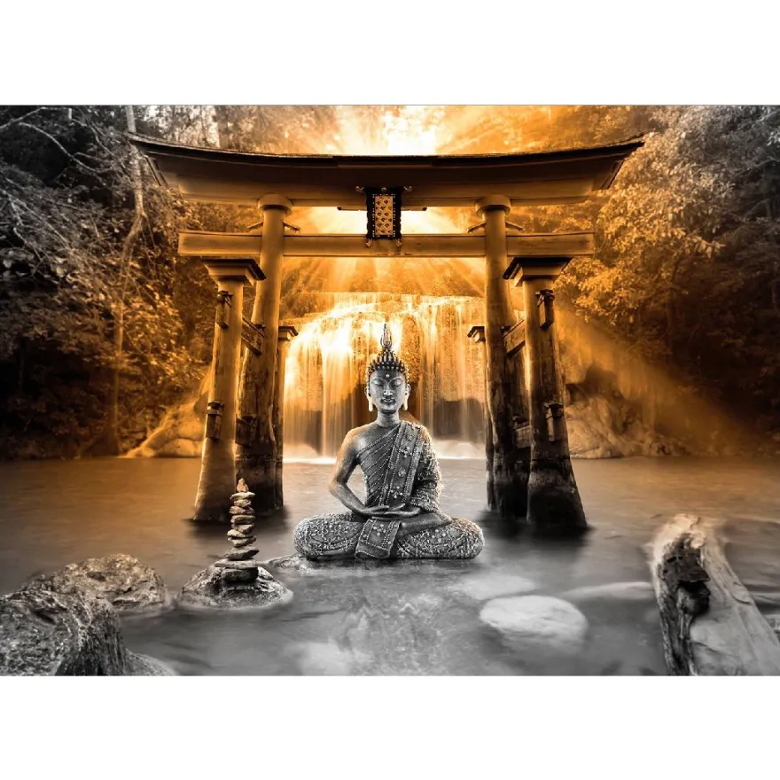 Sisustustarra Artgeist Buddha Smile III, eri kokoja