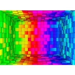 Sisustustarra Artgeist Rainbow Cube, eri kokoja