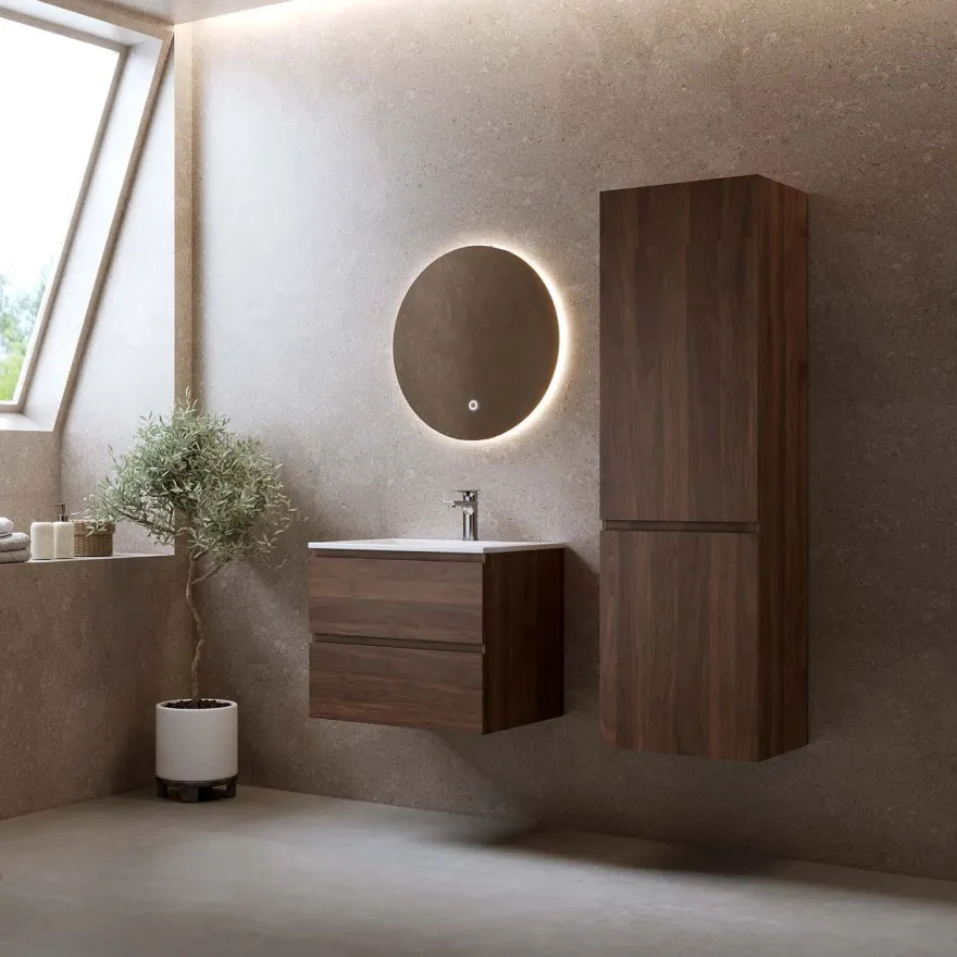 Sivukaappi Bathlife Eufori, 450x1500x350mm, pähkinä