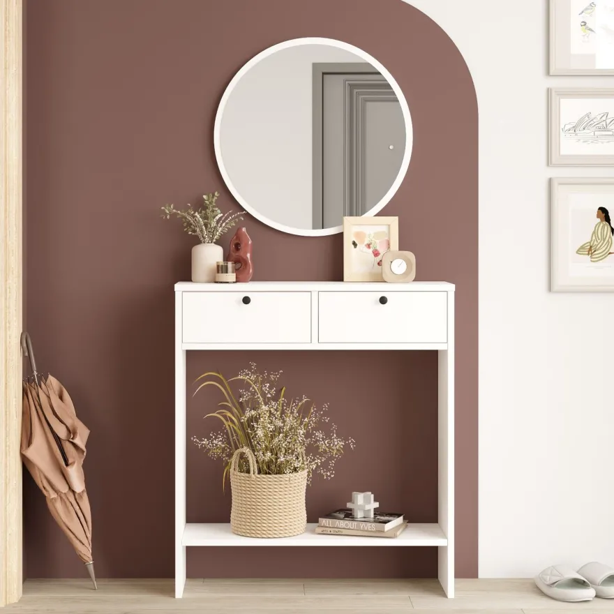 Sivupöytä Linento Furniture Lr1, valkoinen