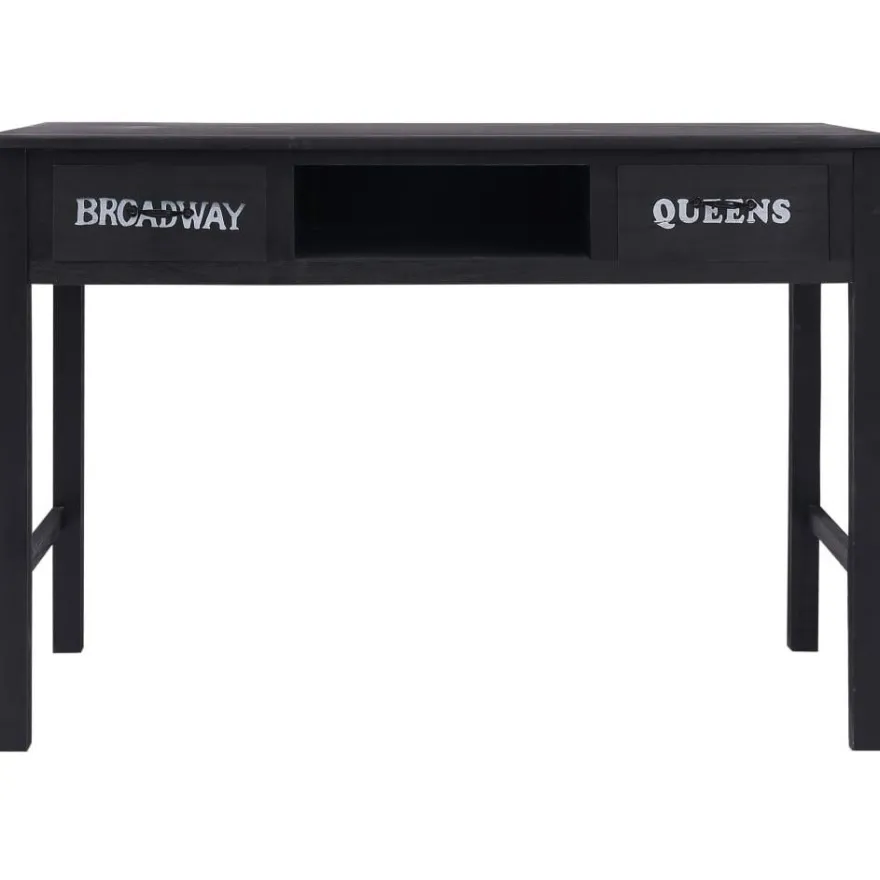 Sivupöytä musta 110x45x76 cm puu