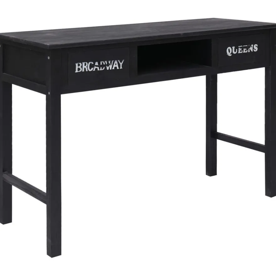 Sivupöytä musta 110x45x76 cm puu