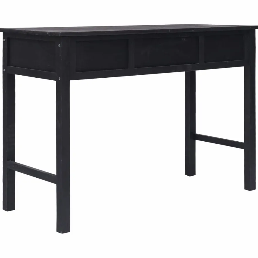 Sivupöytä musta 110x45x76 cm puu