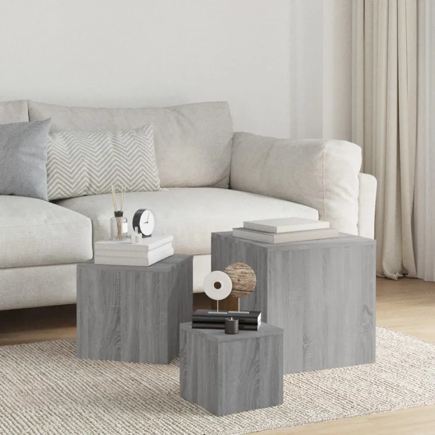 Sivupöytäsarja, 3kpl, eri värejä
