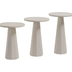 Sivupöytäsetti Linento Furniture Lilyum, 3kpl, valkoinen