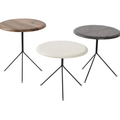 Sivupöytäsetti Linento Furniture Tuval 071 ruskea/antrasiitti/kermanvalkoinen