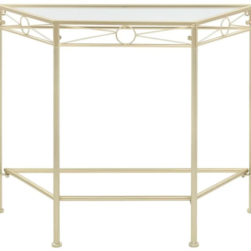 Sivupöytä vintagetyyli metalli 87x34x73 cm kulta