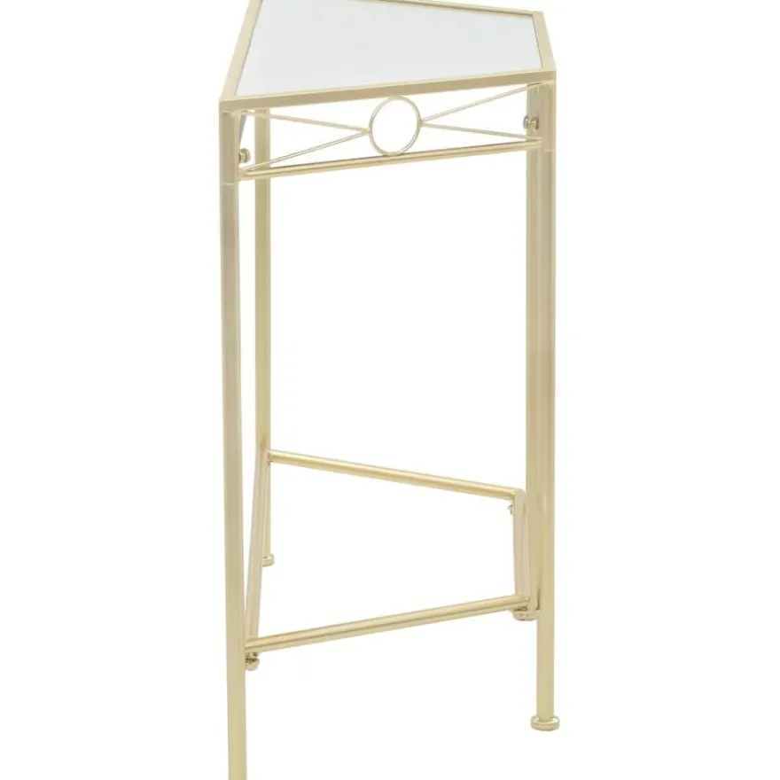 Sivupöytä vintagetyyli metalli 87x34x73 cm kulta