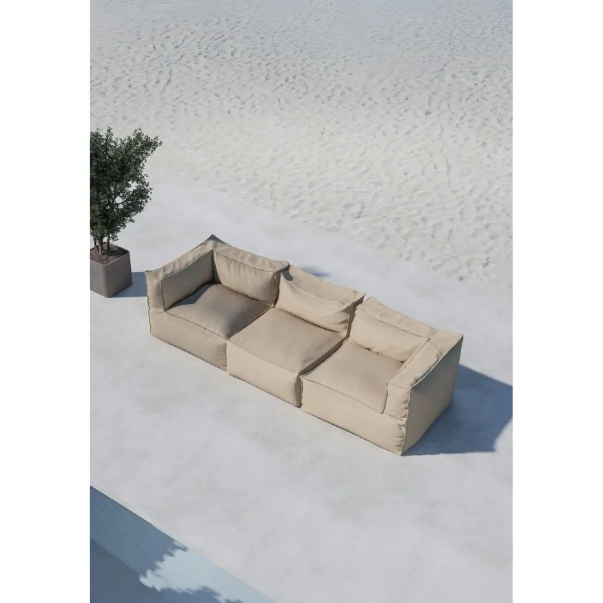 Säkkituolisohva Venture Home Rambo, 3-istuttava, beige