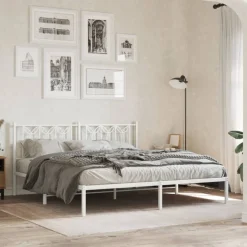 Sängynpääty metalli, musta tai valkoinen, eri kokoja (38161)