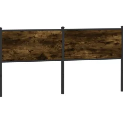 Sängynpääty savutammi 160 cm tekninen puu ja teräs (07702)