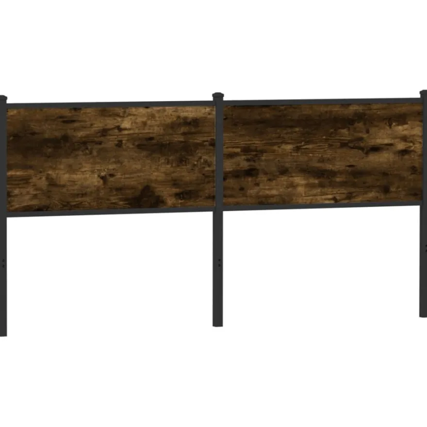 Sängynpääty savutammi 160 cm tekninen puu ja teräs (07702)