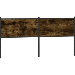 Sängynpääty savutammi 160 cm tekninen puu ja teräs (07702)