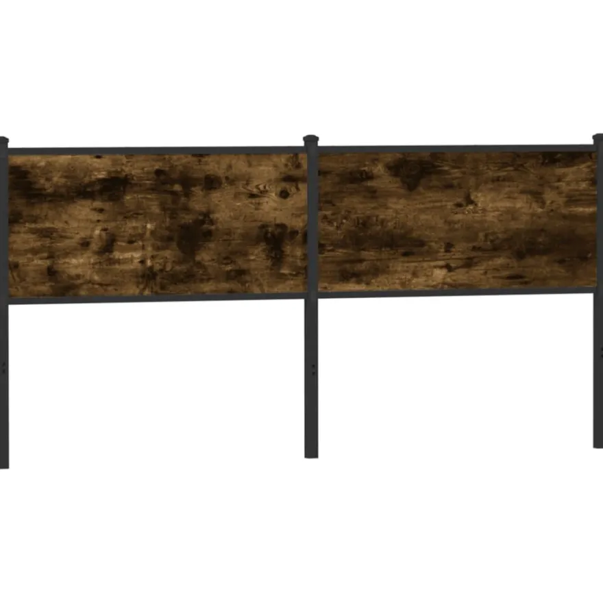 Sängynpääty savutammi 160 cm tekninen puu ja teräs (07702)