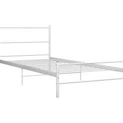 Sängynrunko Basic, valkoinen metalli, 100x200 cm