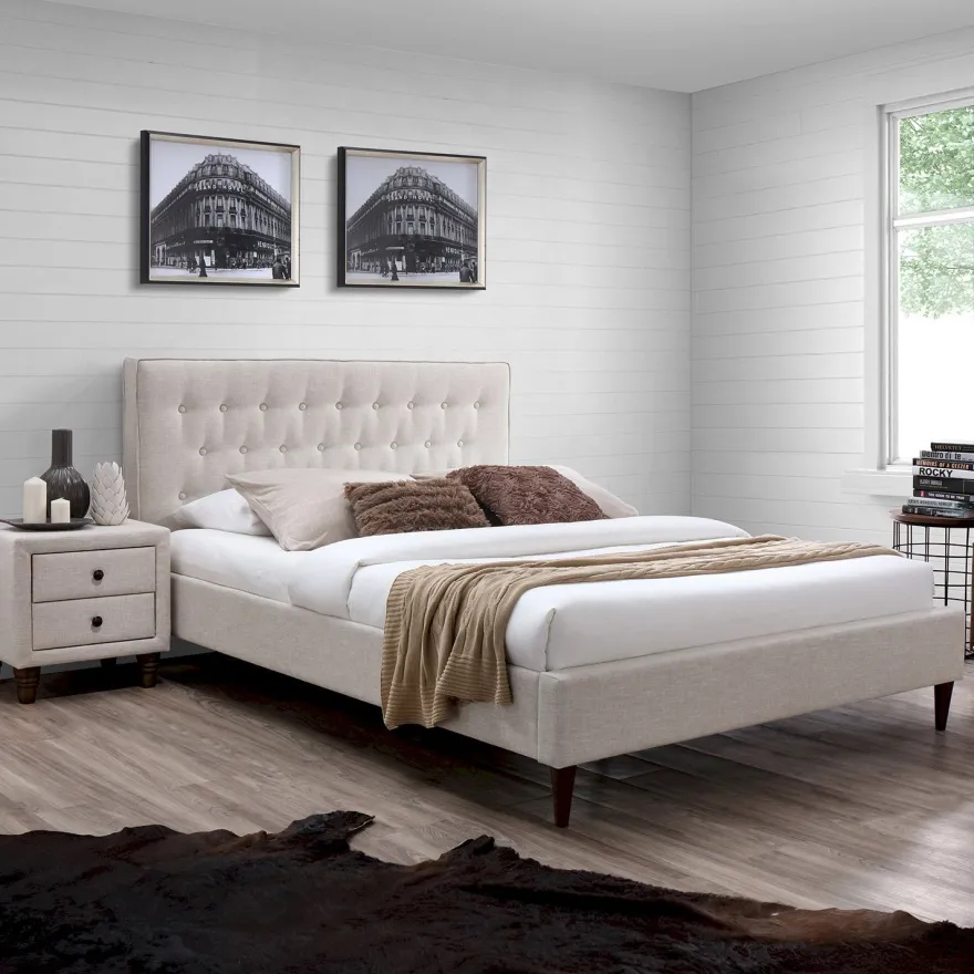 Sängynrunko Home4You Emilia 120x200cm, beige