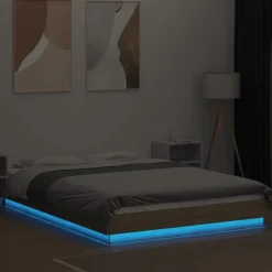 Sängynrunko LED-valoilla, tekninen puu, eri värejä ja kokoja (38011)