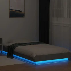 Sängynrunko LED-valoilla, tekninen puu, eri värejä ja kokoja (38011)