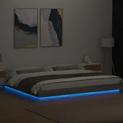 Sängynrunko LED-valoilla, tekninen puu, eri värejä ja kokoja (38011)