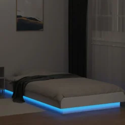 Sängynrunko LED-valoilla, tekninen puu, eri värejä ja kokoja (38011)