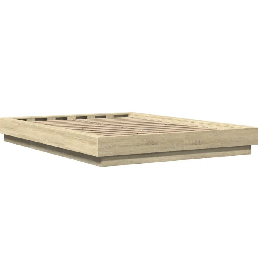 Sängynrunko LED-valoilla, tekninen puu, eri värejä ja kokoja (38011)