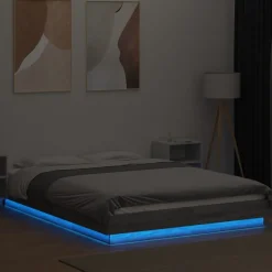 Sängynrunko LED-valoilla, tekninen puu, eri värejä ja kokoja (38011)