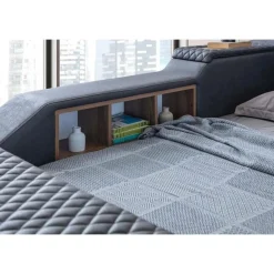 Sängynrunko Linento Furniture Escape Smart, 240x290cm, hierontatoiminto, USB-portti, äänentoisto, musta