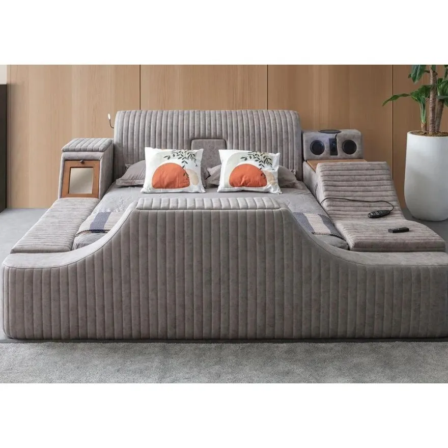 Sängynrunko Linento Furniture Sunshine Smart, 250x290cm, USB-portti, äänentoisto, hierontamekanismi