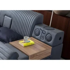Sängynrunko Linento Furniture Sunshine Smart, 250x290cm, USB-portti, äänentoisto, hierontamekanismi