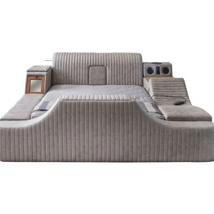Sängynrunko Linento Furniture Sunshine Smart, 250x290cm, USB-portti, äänentoisto, hierontamekanismi