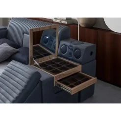 Sängynrunko Linento Furniture Sunshine Smart, 250x290cm, USB-portti, äänentoisto, hierontamekanismi