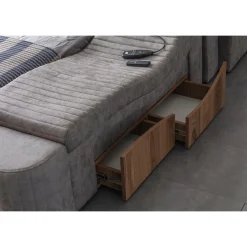 Sängynrunko Linento Furniture Sunshine Smart, 250x290cm, USB-portti, äänentoisto, hierontamekanismi