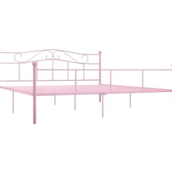 Sängynrunko pinkki metalli 180x200cm
