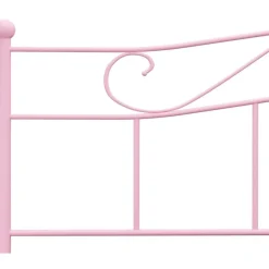 Sängynrunko pinkki metalli 180x200cm