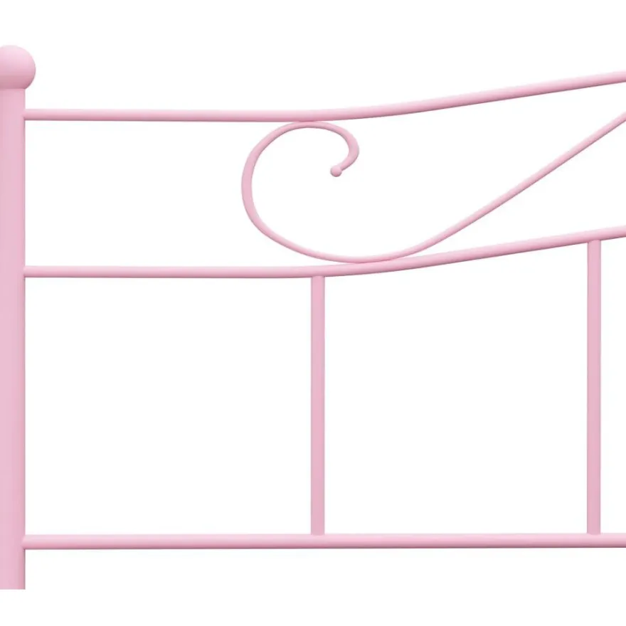 Sängynrunko pinkki metalli 180x200cm