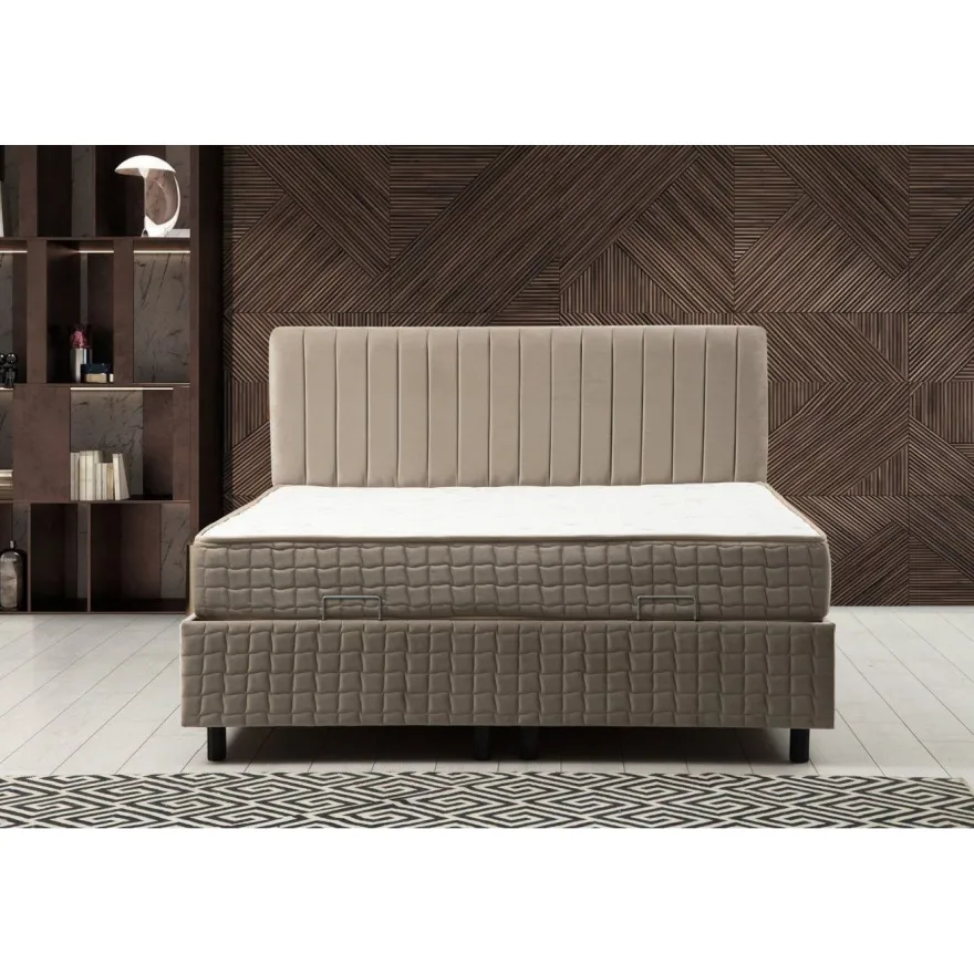 Sänkypaketti Linento Furniture Safir, 150 x 200 cm, ruskea